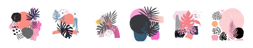 Scandinavian hand drawn artwork. Vector.